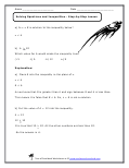 Solving Equations and Inequalities Worksheets