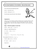 Two Linear Equations in Two Variables Worksheets