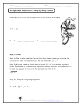 Complicated Expressions Worksheets