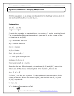 Equations of Ellipses Worksheets