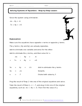 Solving Systems of Equations Worksheets